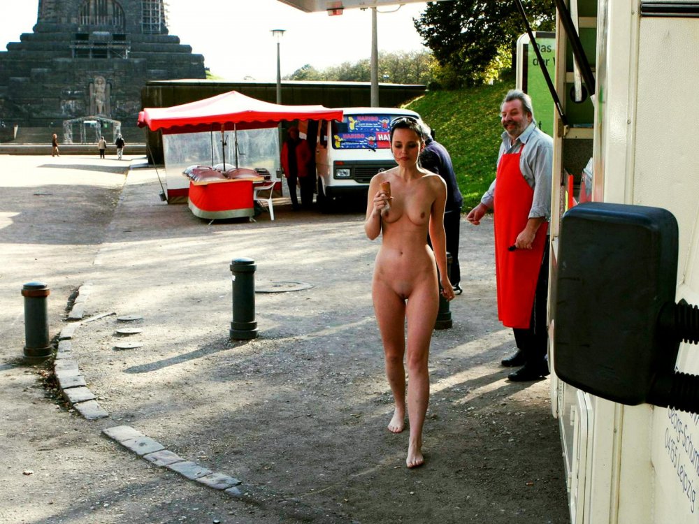 Girls naked in public