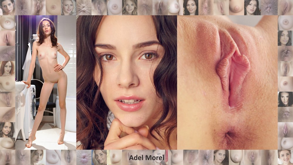 Photo collage face vagina