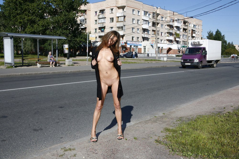 The student undressed on the street