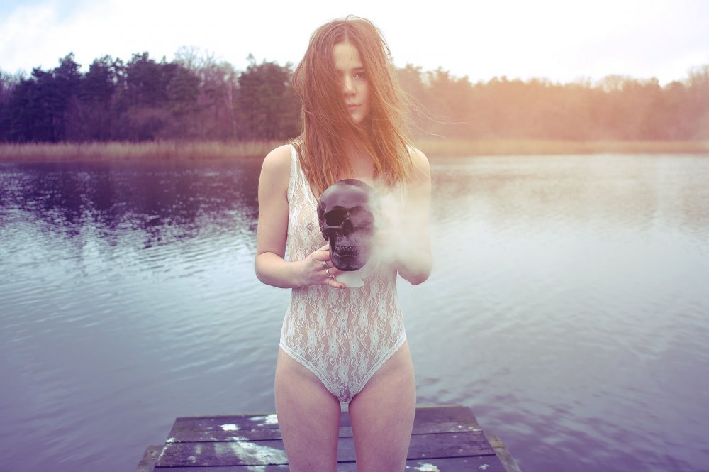 Slender girls topless