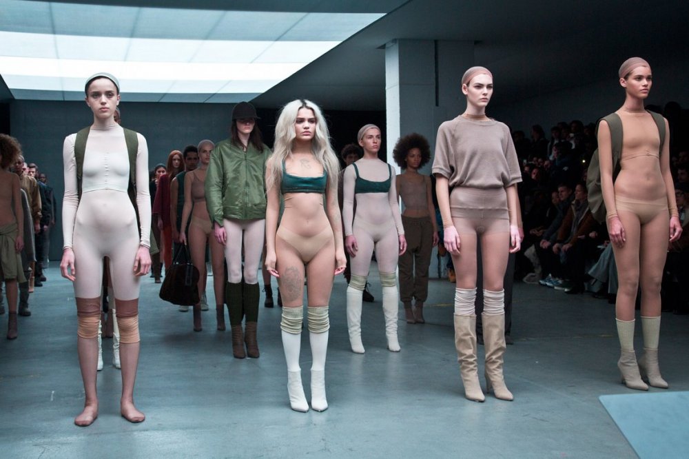 Naked models at the fashion show