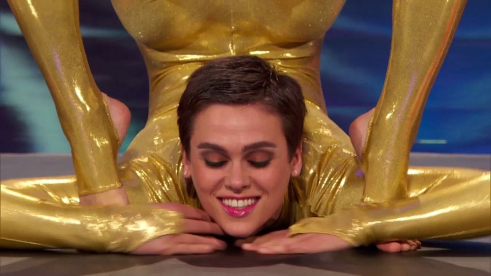 Naked gymnasts are large