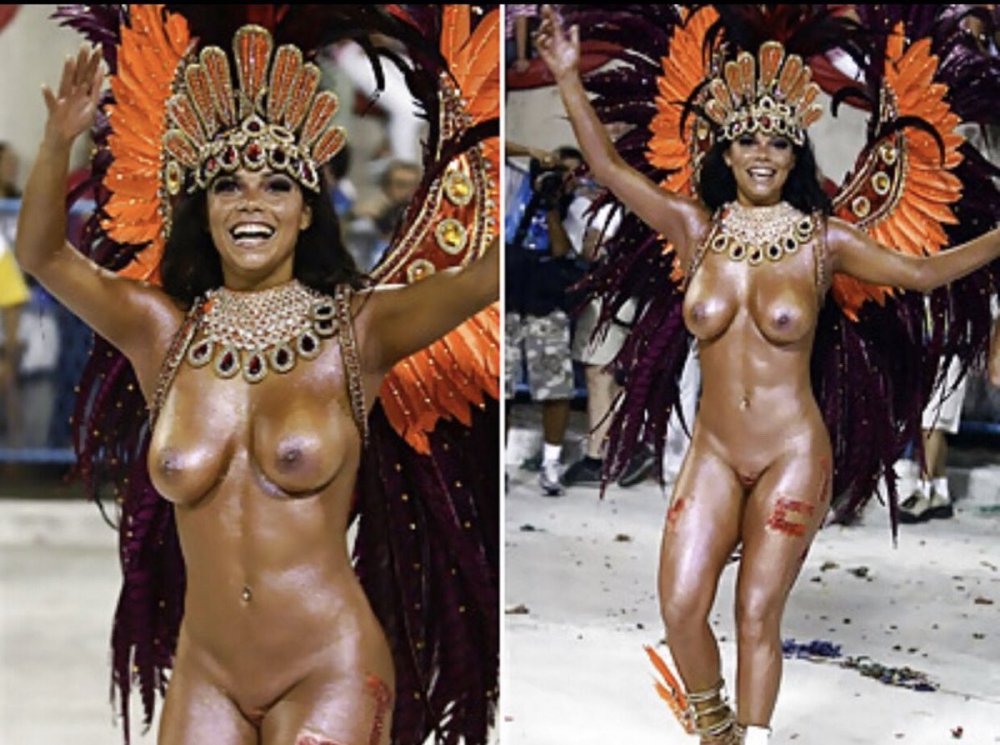 Naked beauties in the Brazilian carnival