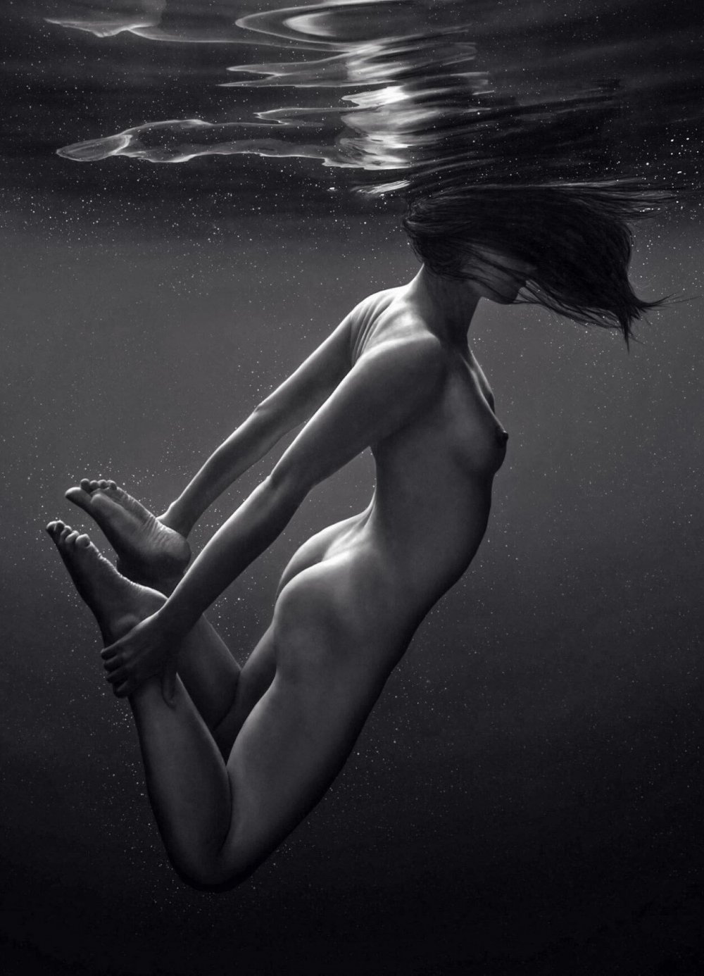 Artistic nude in water