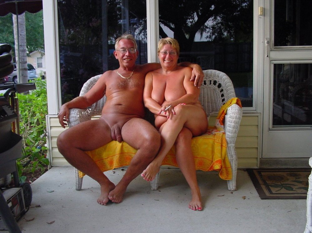 Naked elderly couples