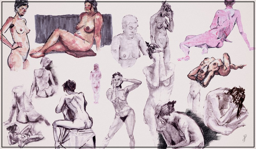 Naked female anatomy