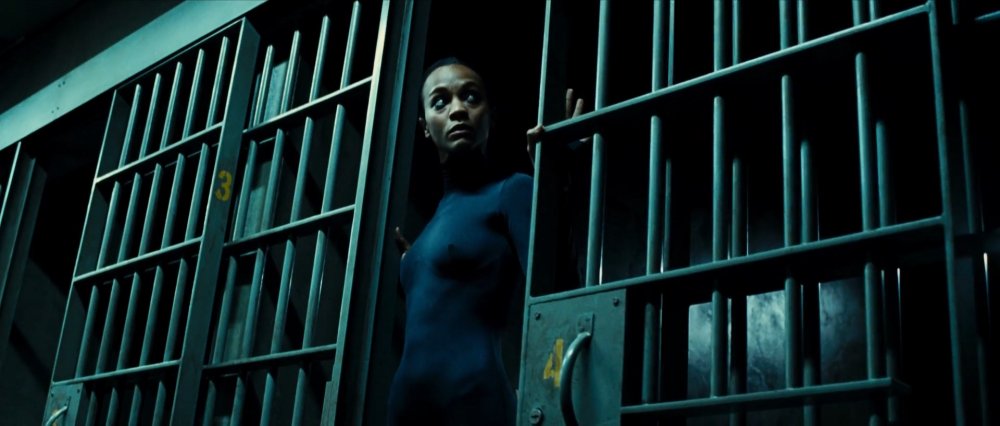 Zoe Saldana in underwear