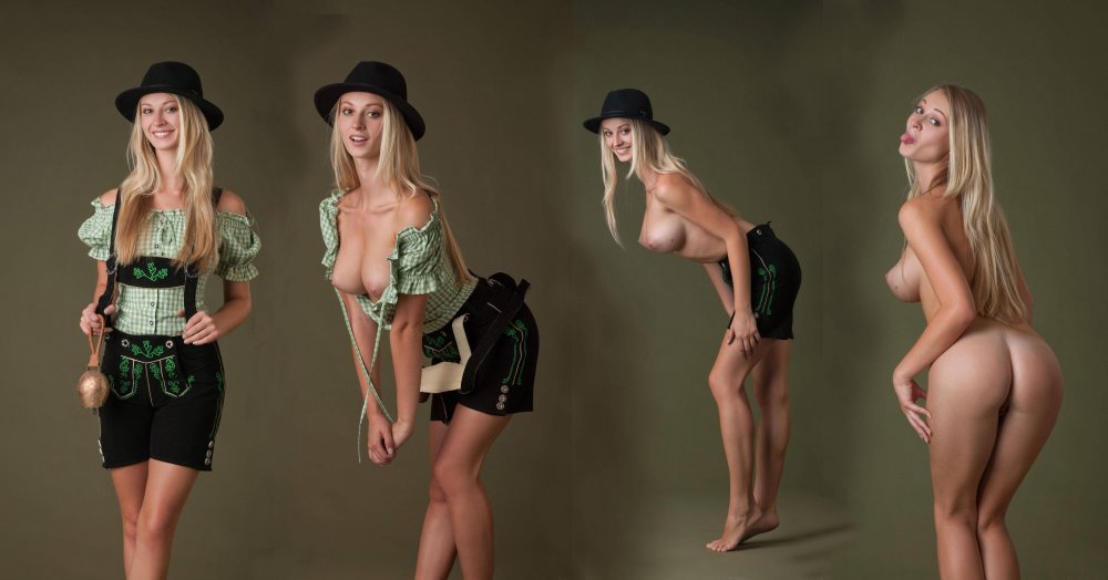 Girls undress and dress