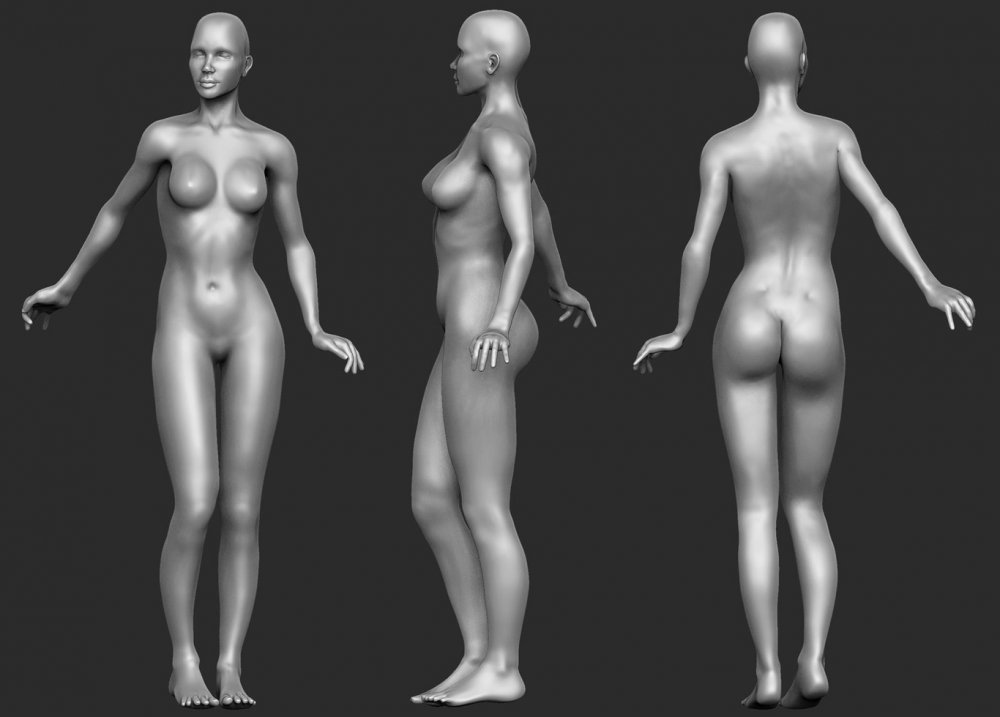 Female figure in Poser Nude