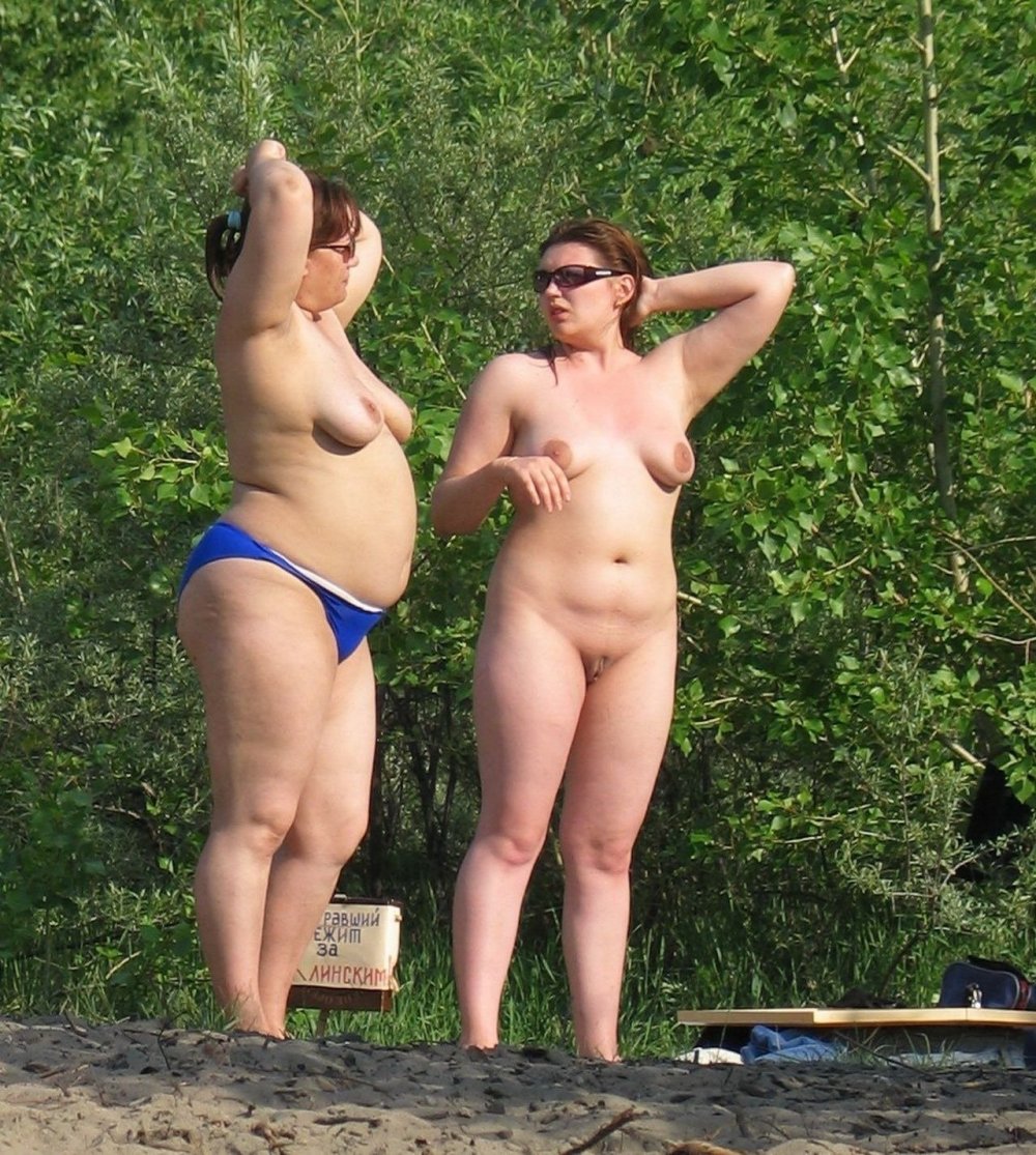 Naked lush women on the beach