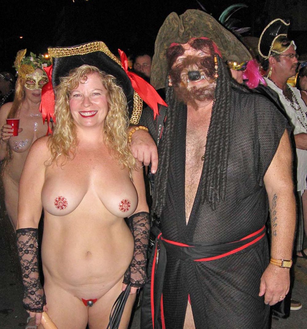 Fantasy Fest Nude Mature without panties