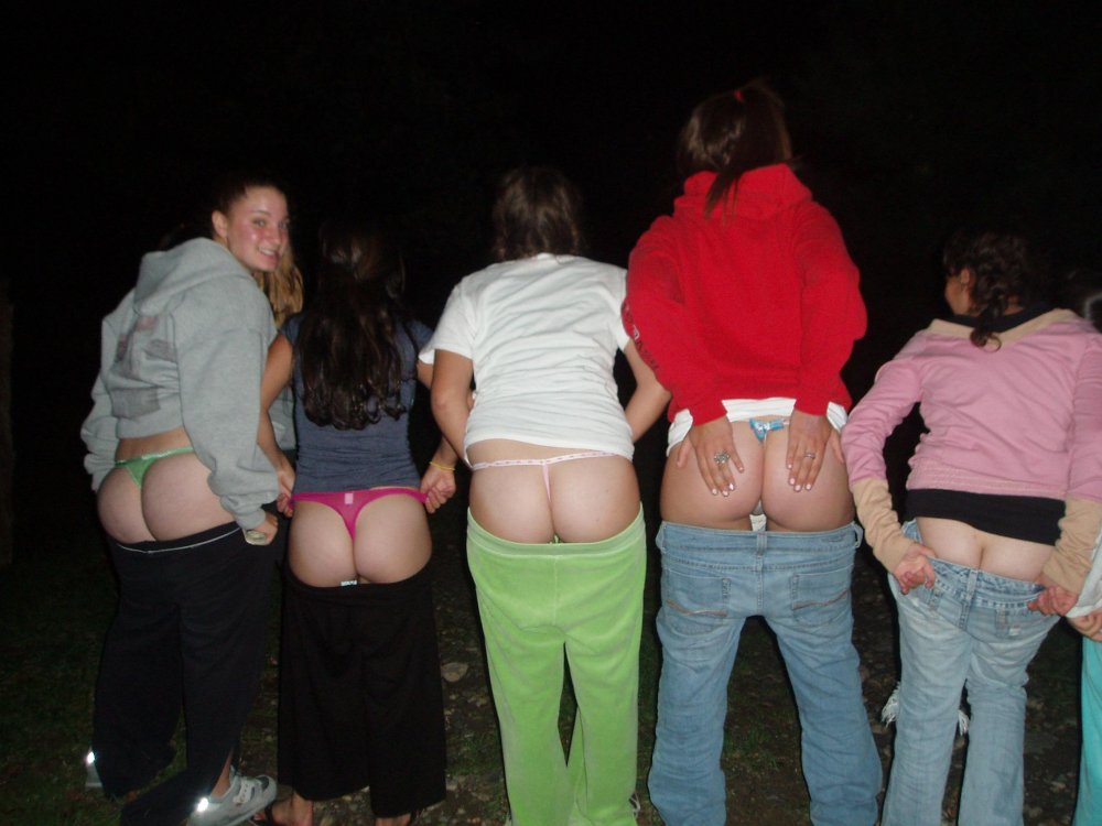 Drunk girls in thongs