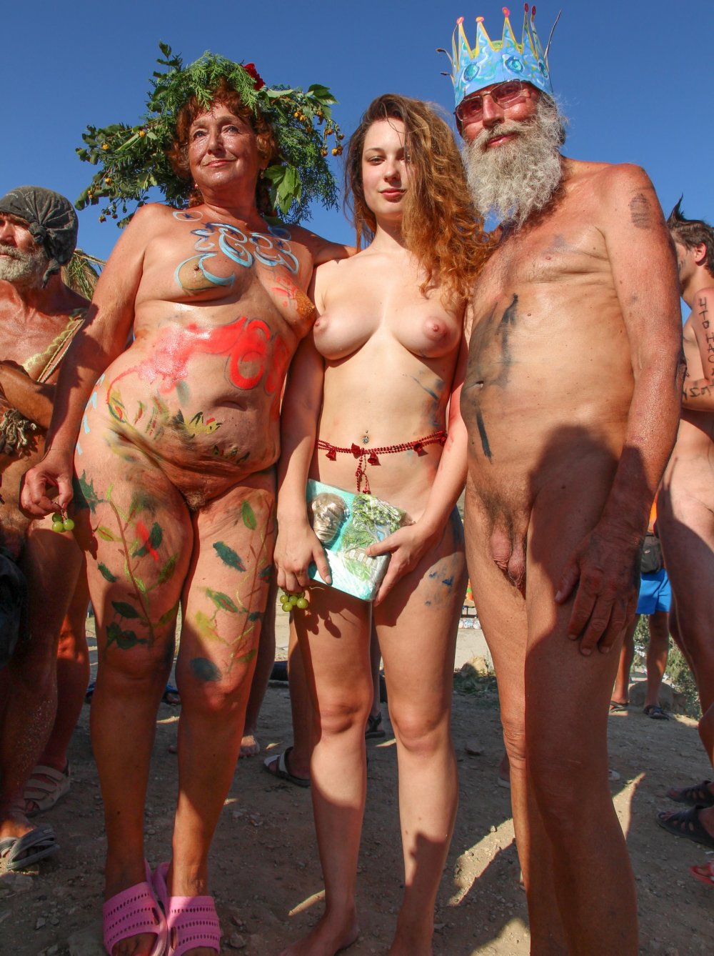 Naked at nudist festivals