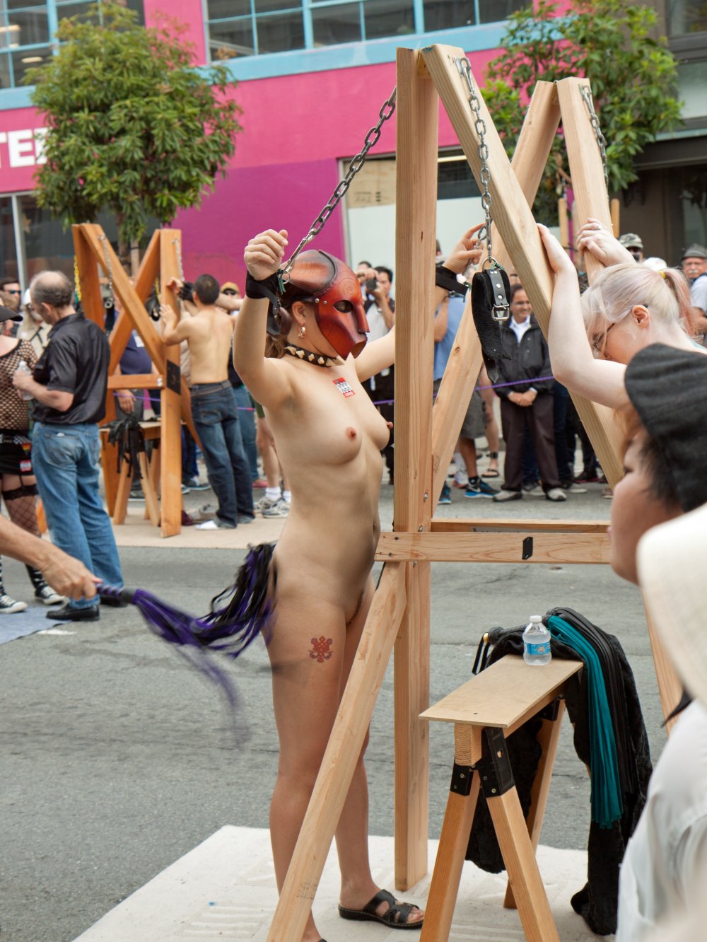 Public punishment of a naked woman