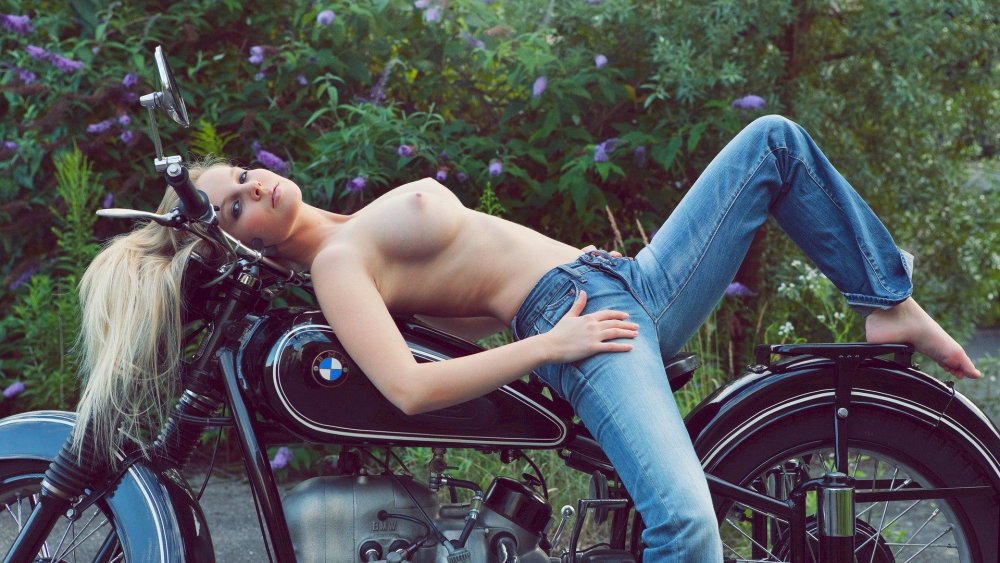 Erotic girls on motorcycles
