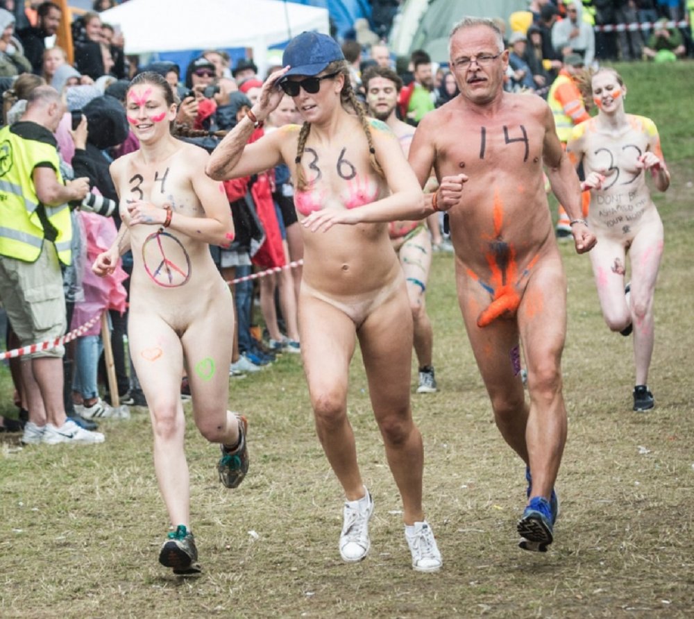 Naked women at the festival