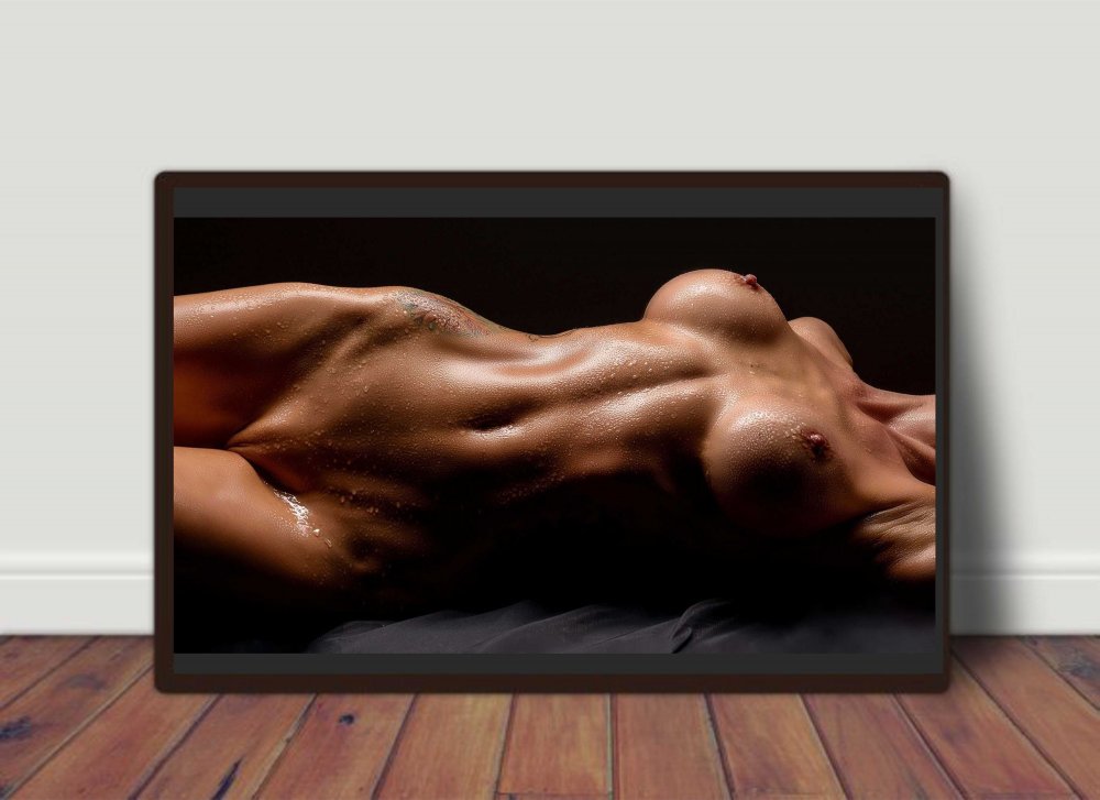 Beautiful naked women in the bathroom