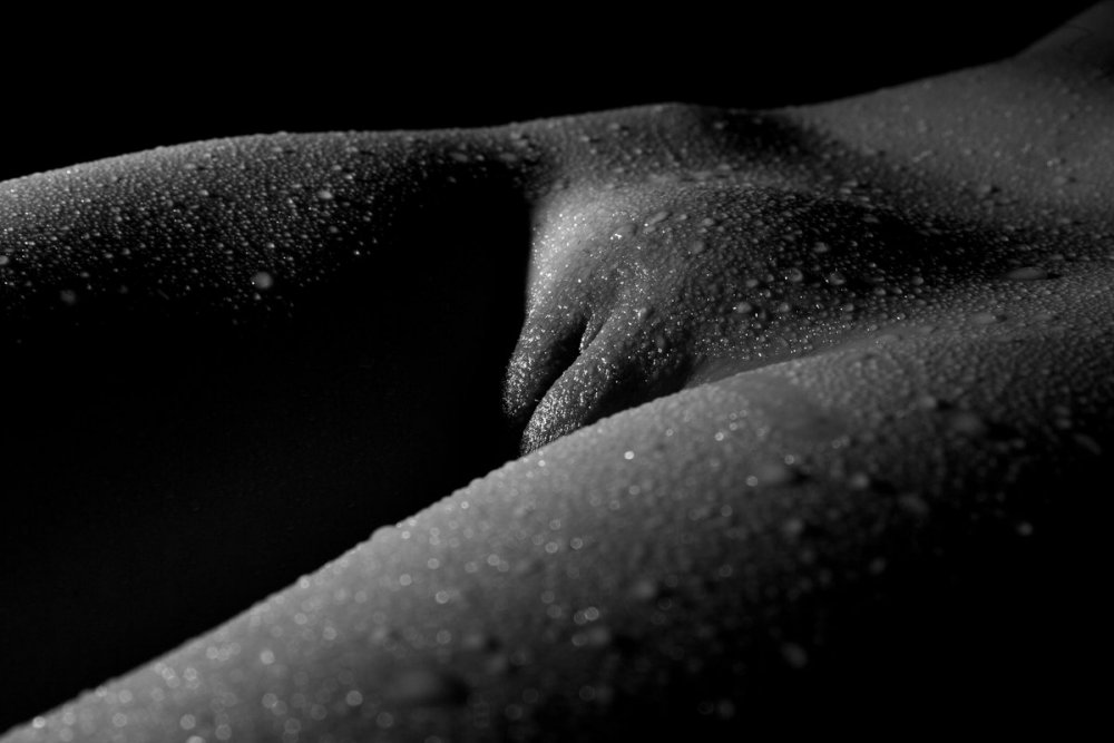 Black white female pubis