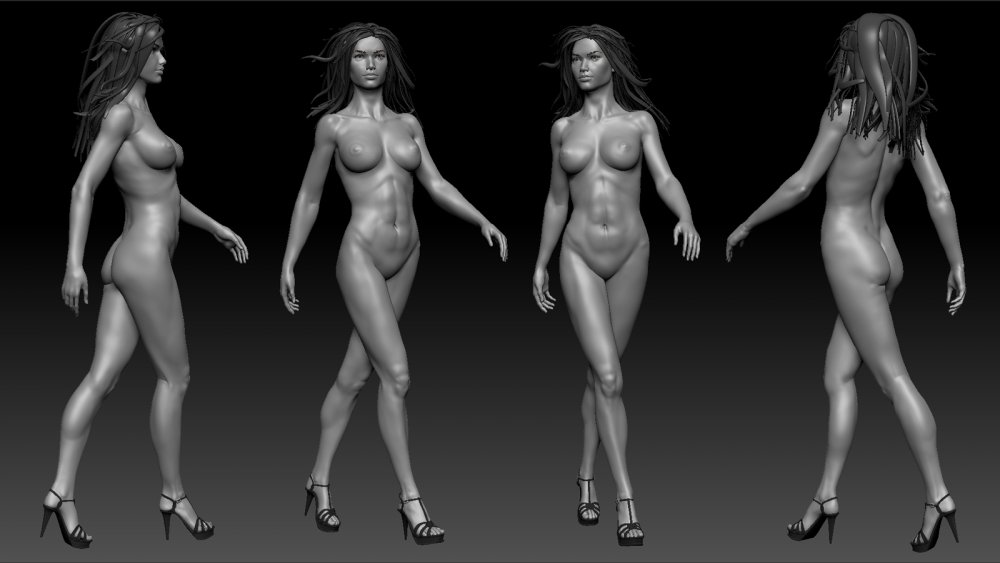3D modeling naked women