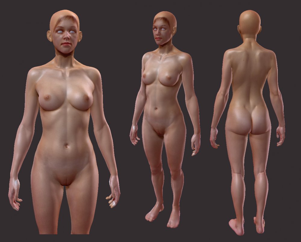Naked female anatomy