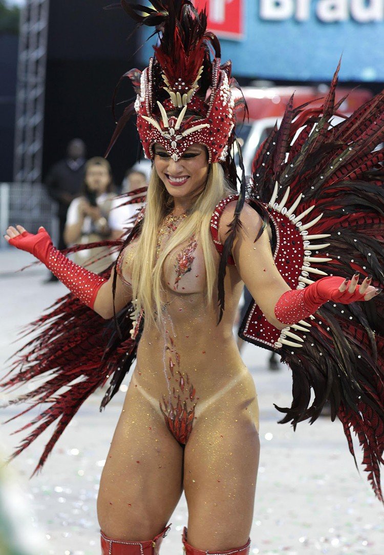 Parade of naked beautiful women