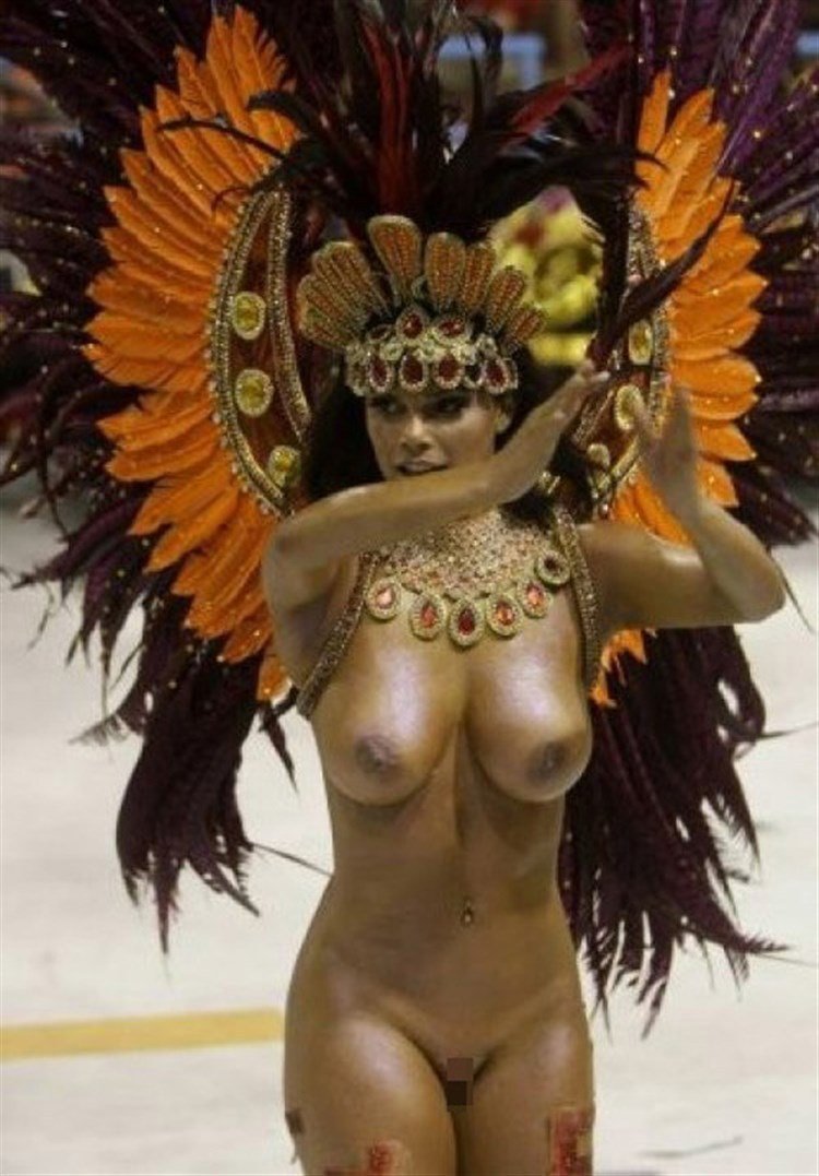 Completely naked on the carnival