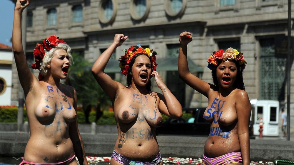 Painted naked women