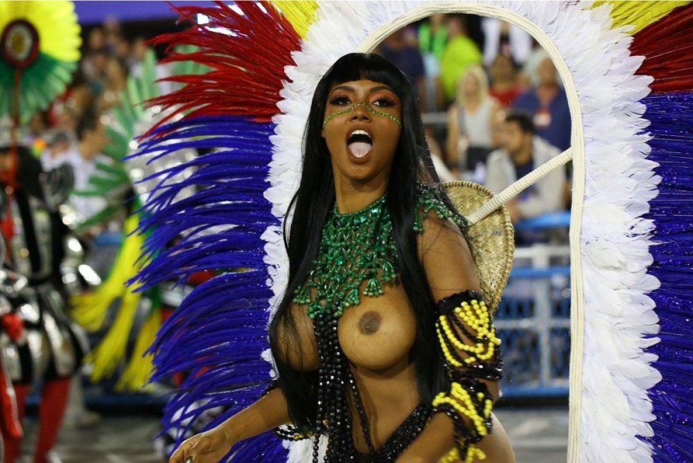 Brazilian carnival in Rio de Janeiro naked