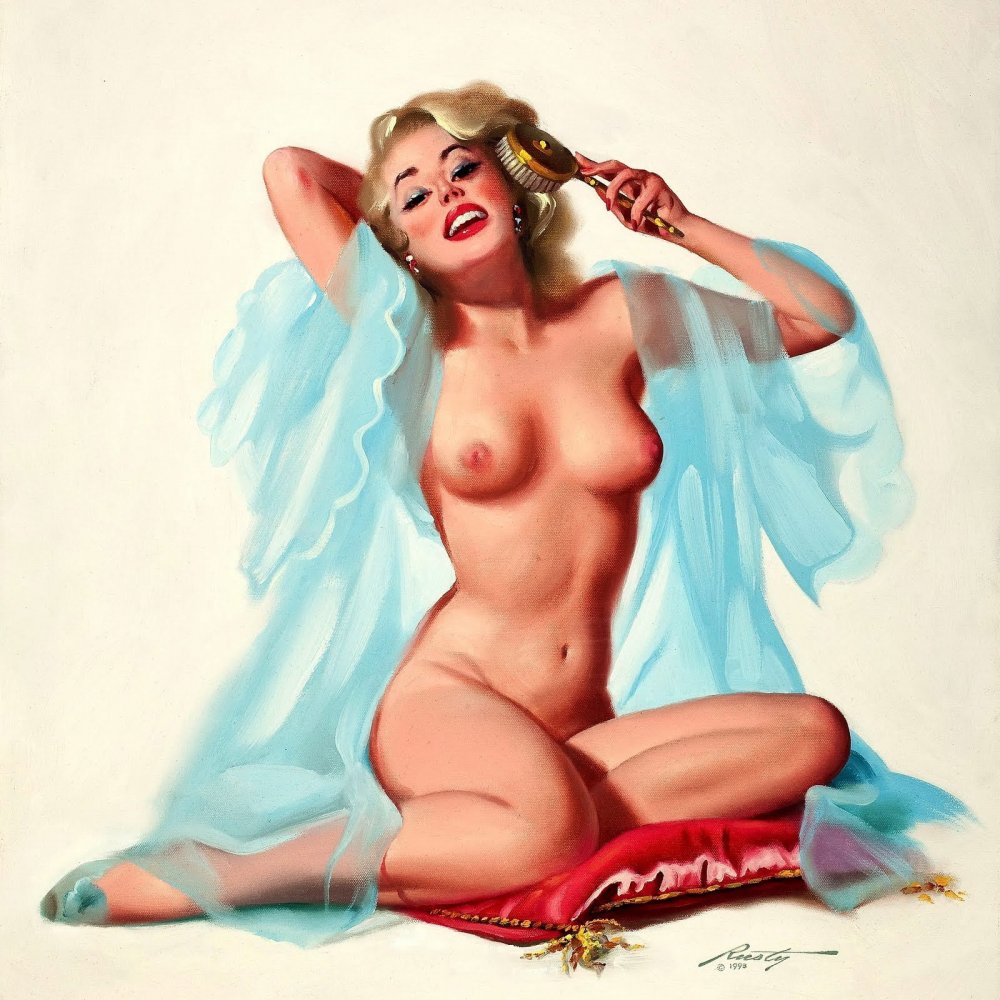 Naked girls in the style of pin-up