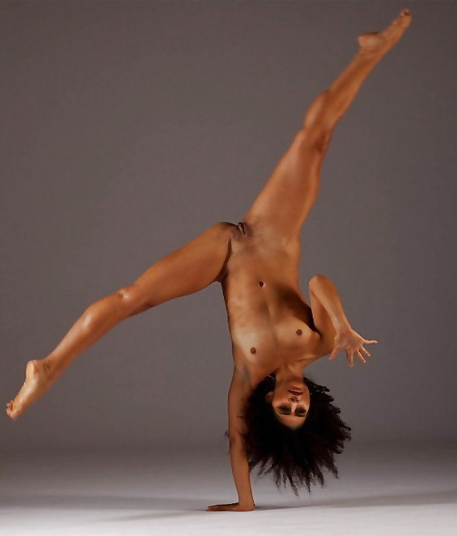 Naked acrobatics on the table