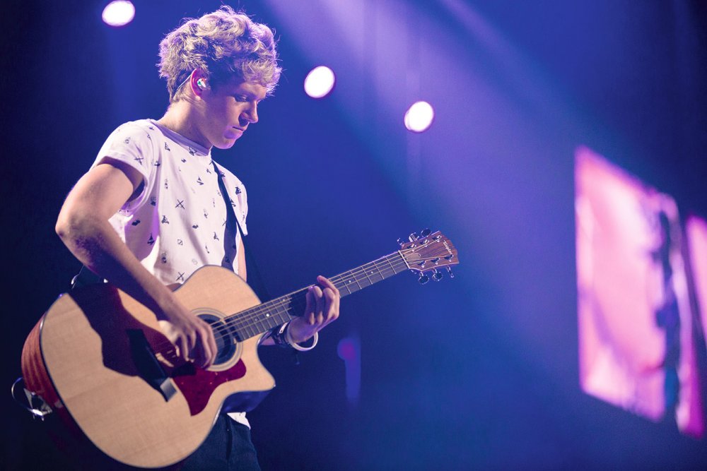 The guitarist in the jump