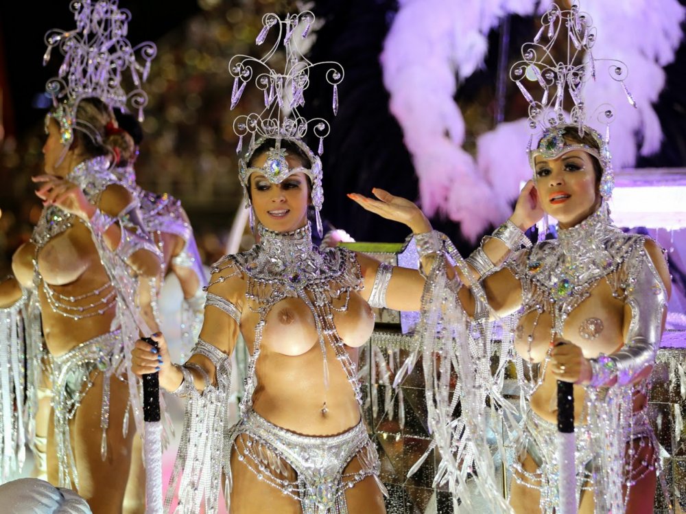 Brazilians on the carnival in Rio de Janeiro Nude