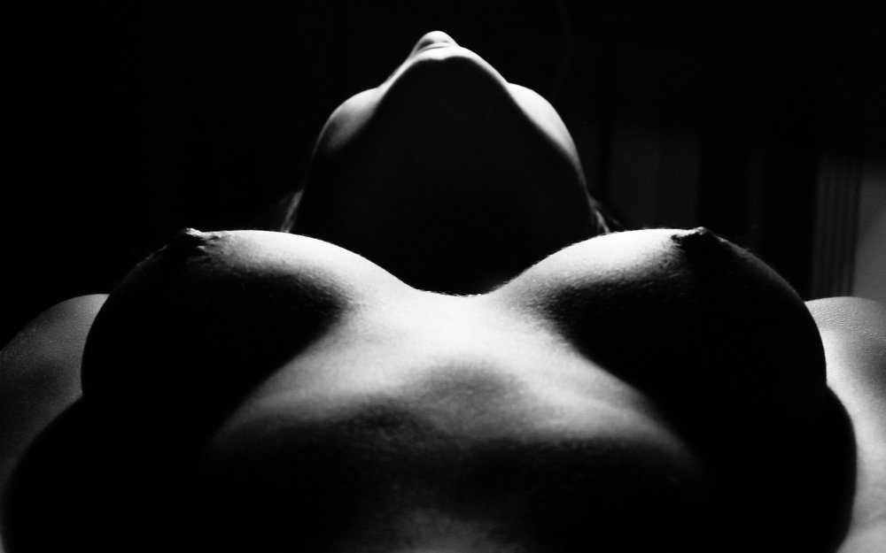 Beautiful breasts naked black white