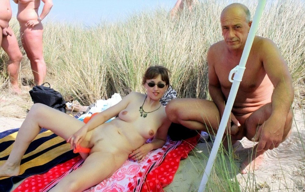 Naked elderly nudists