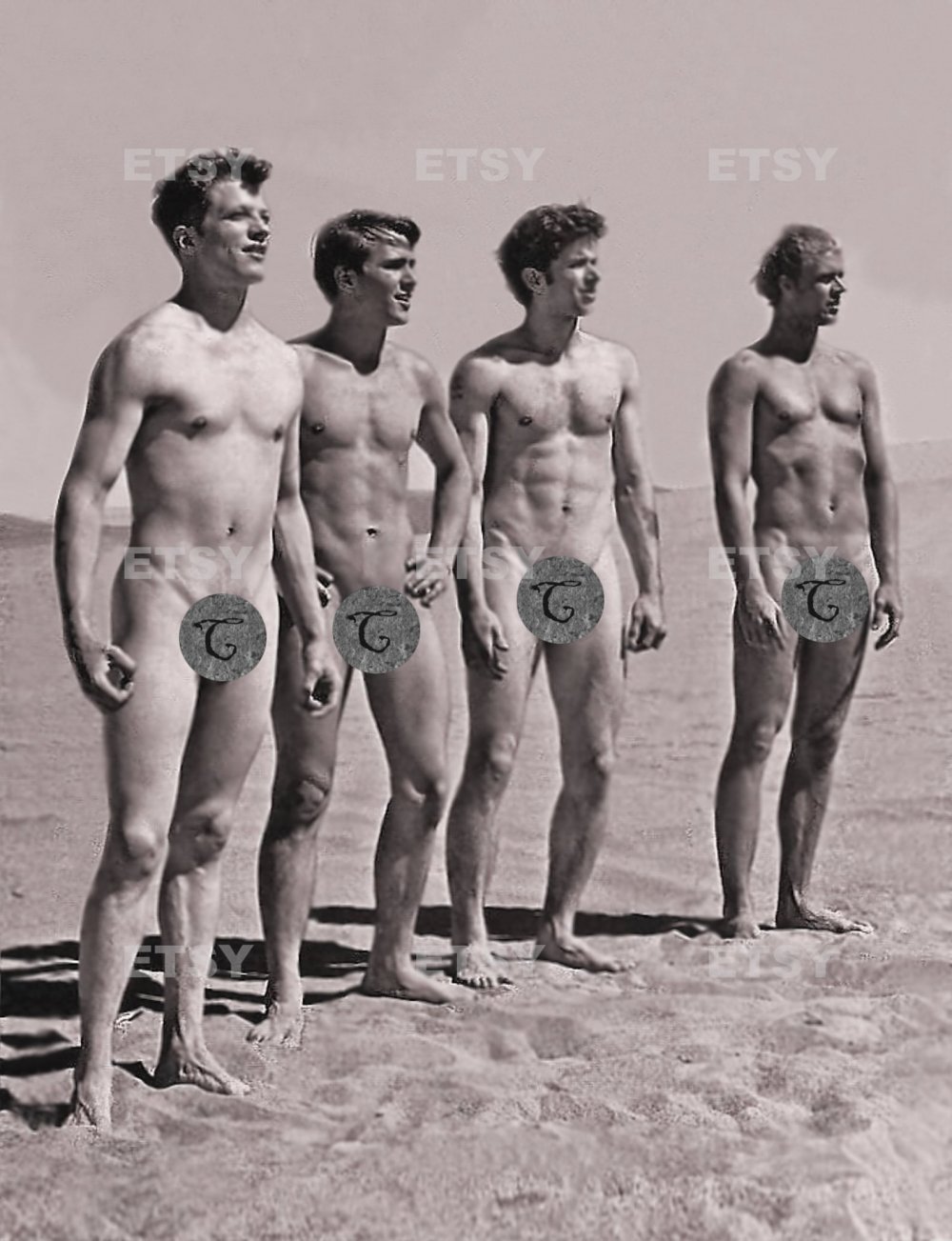 Soviet naked guys on the beach
