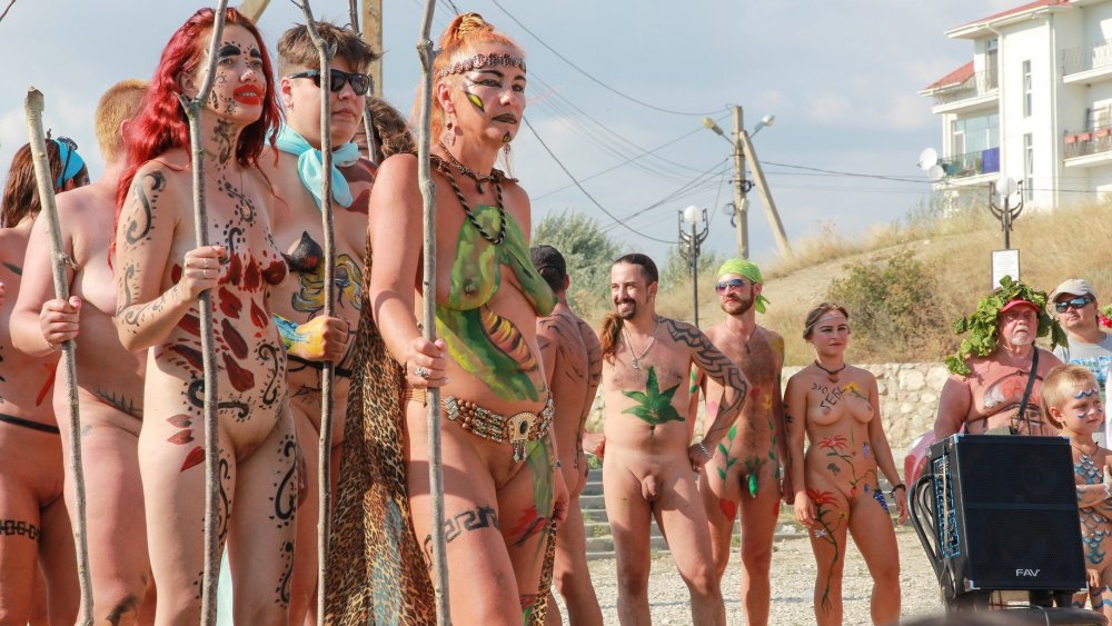 Nude party in the public of Koktebel
