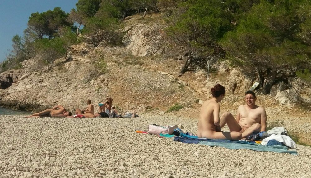 Topless on a public beach
