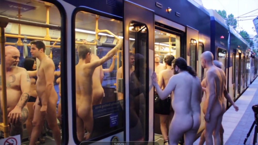 Naked women in transport