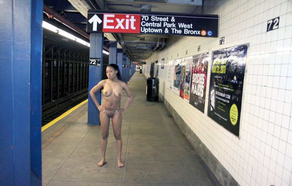Busty girls in the subway