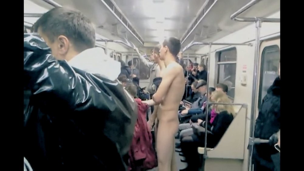 Naked women in transport
