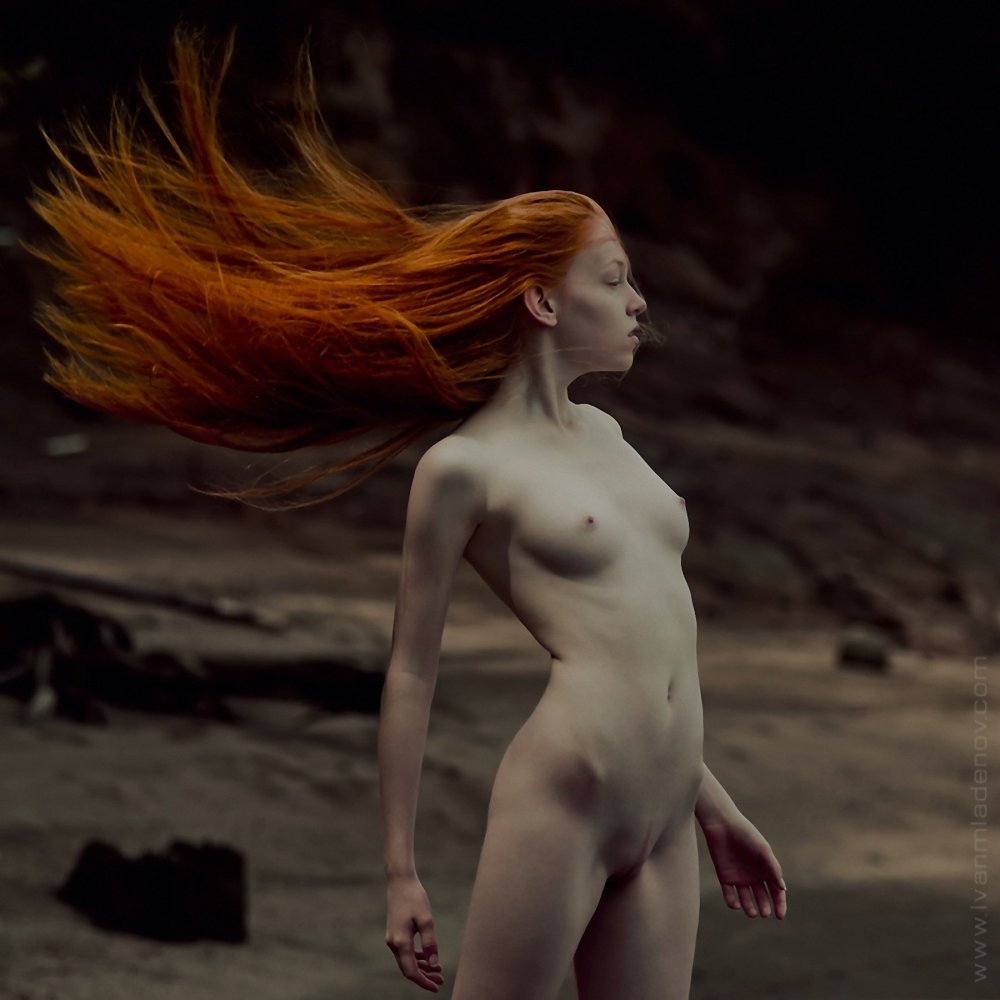 Girl with red hair nude