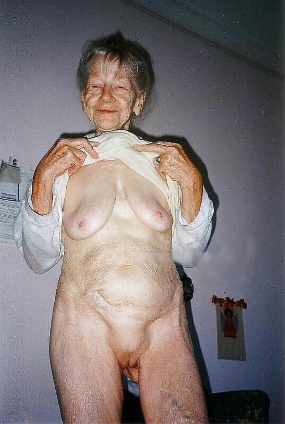 Naked very old old women