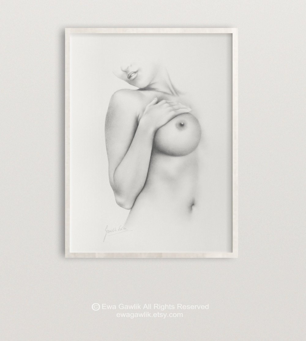 Figures with a pencil of naked women