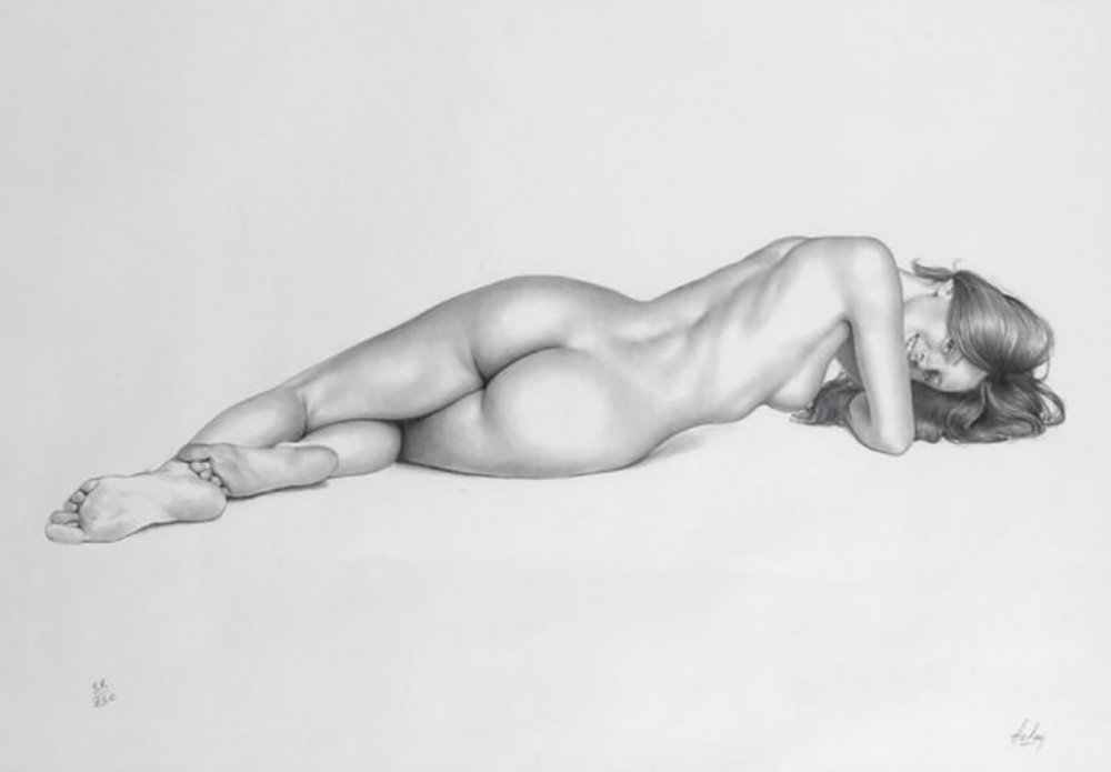 Erotic drawings with a pencil