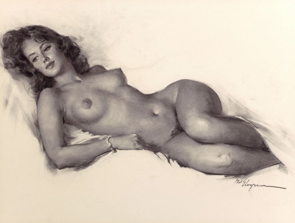 Drawings with a pencil girl nude