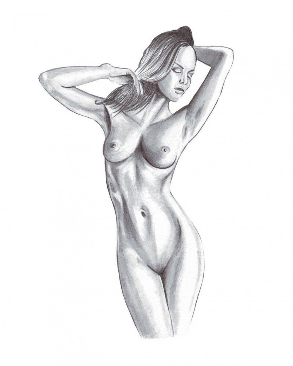 Art for drawing Naked woman
