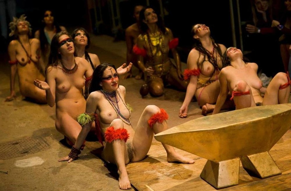 Forced nudity on stage