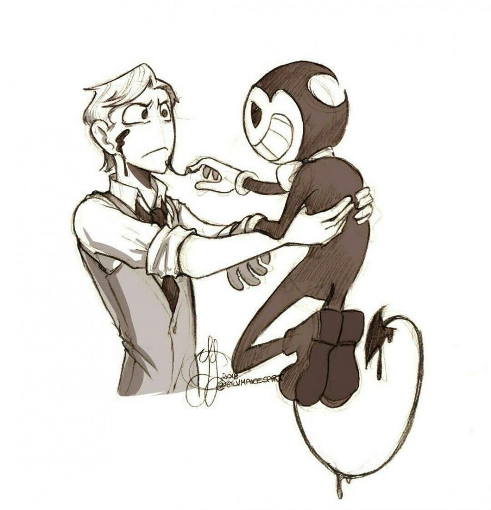 Bendy Demon and Henry