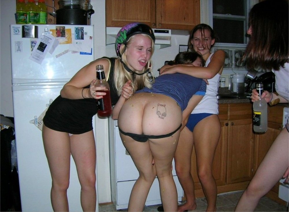 Naked butt of drunk Russian women