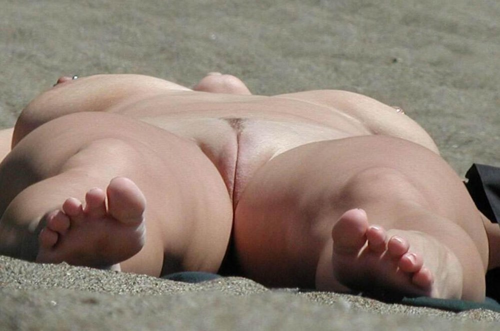 Fat naked women on the beach